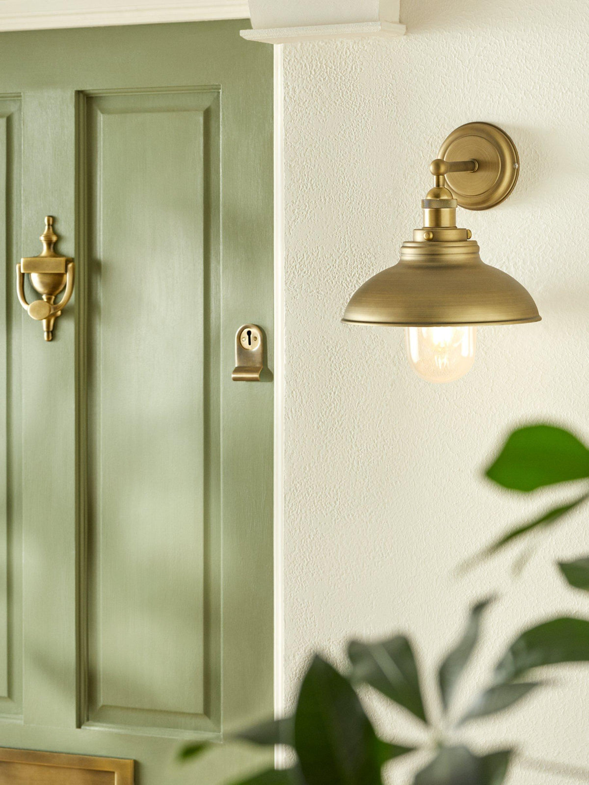 John Lewis Baldwin Wide IP44 Outdoor Wall Lantern Light - Dark Antique Brass