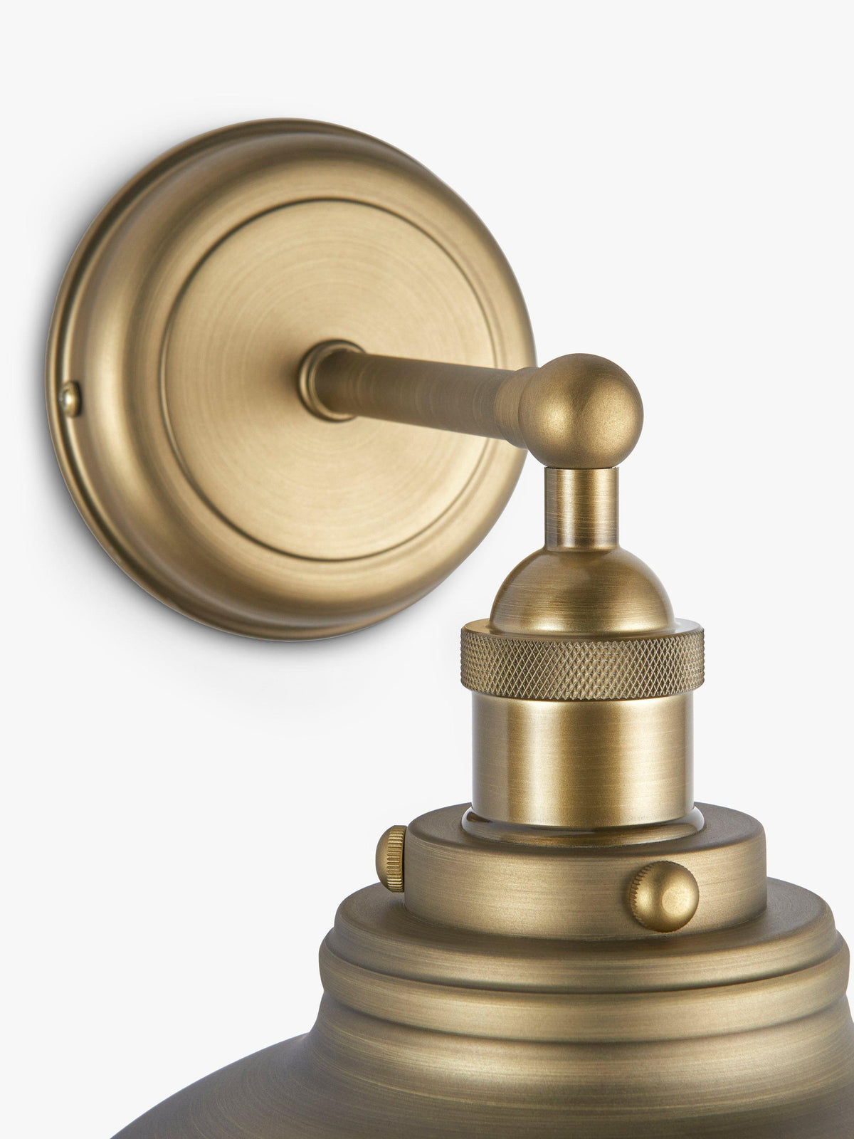 John Lewis Baldwin Wide IP44 Outdoor Wall Lantern Light - Dark Antique Brass