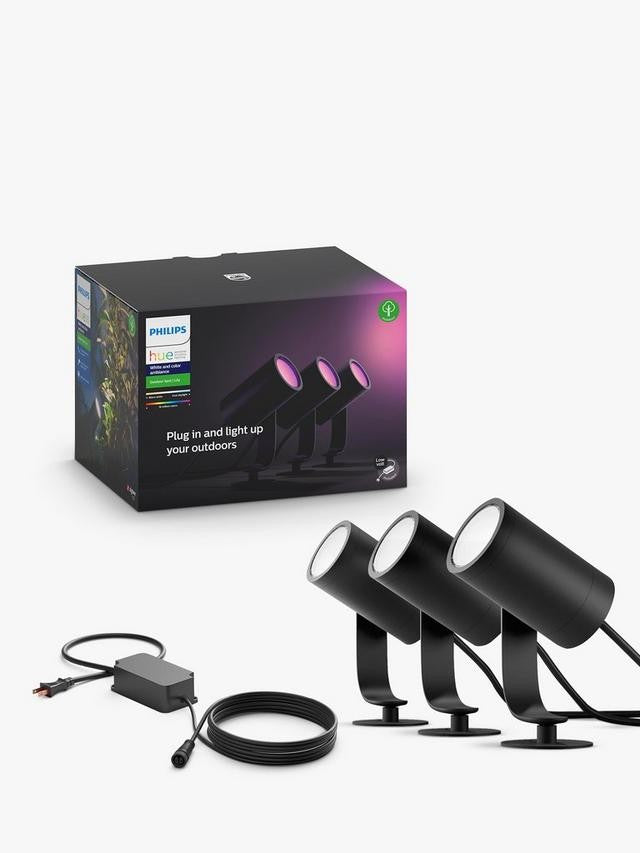 Philips Hue White & Colour Ambiance Lily LED Smart Outdoor Stake Lights Set
