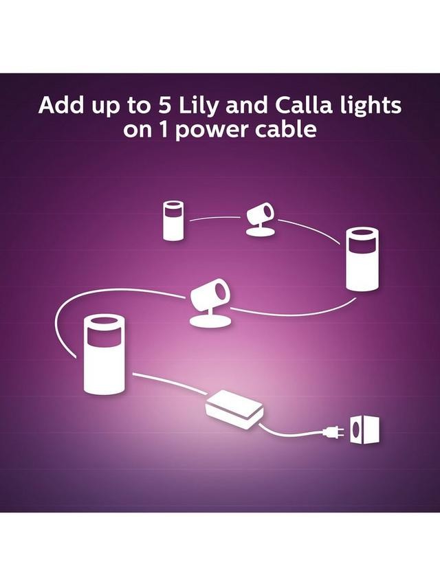 Philips Hue White & Colour Ambiance Lily LED Smart Outdoor Stake Lights Set