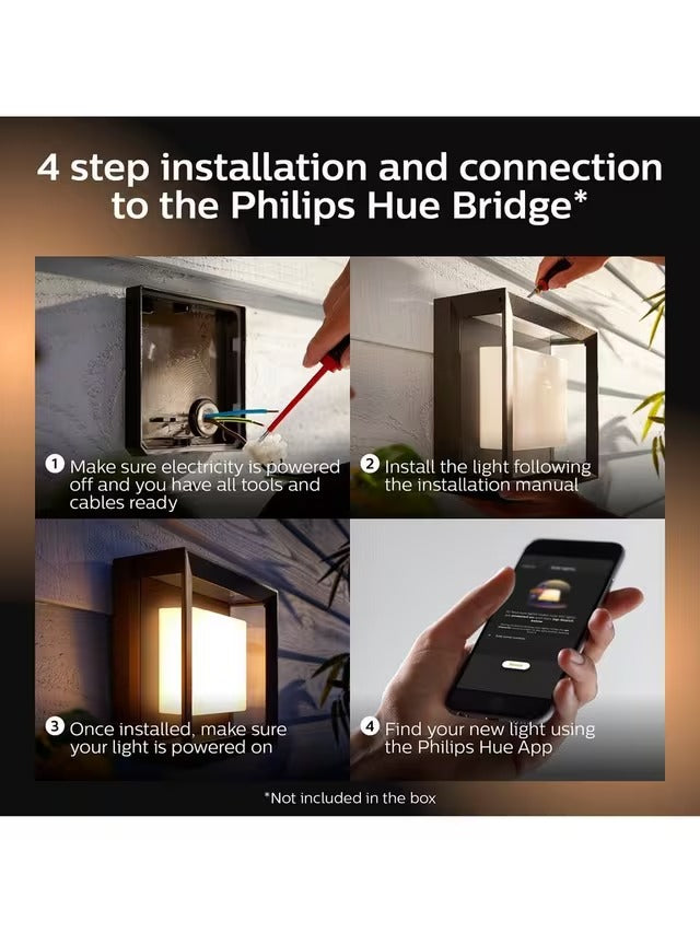 Philips Hue White And Colour Ambiance Econic LED Smart Outdoor Wall Light