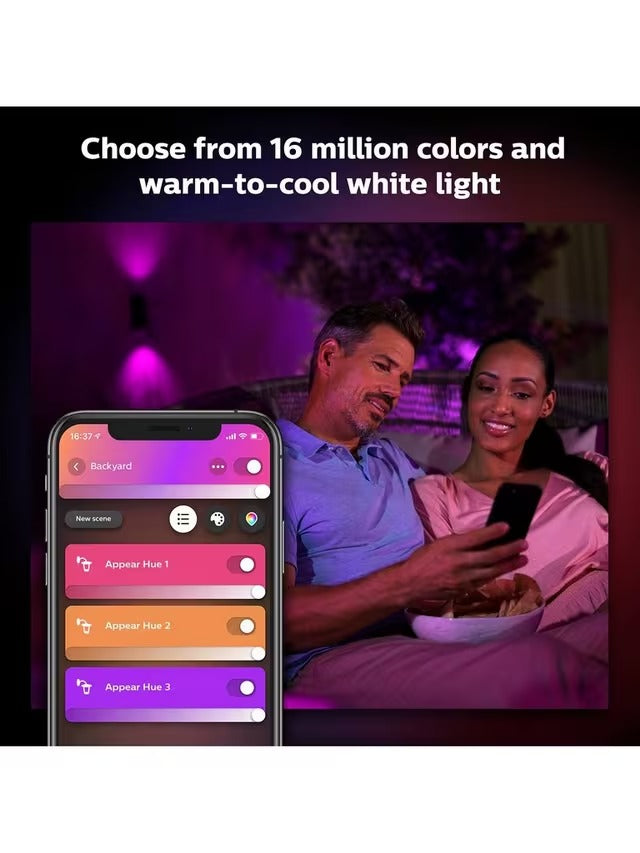 Philips Hue White And Colour Ambiance Appear LED Smart Outdoor Wall Light