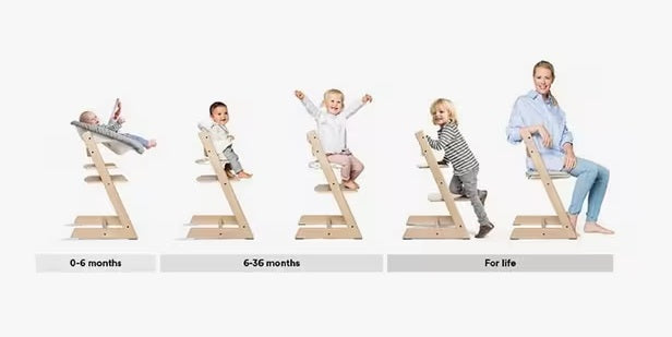 Stokke Tripp Trapp Toddler Ergonomic Adjustable Wooden Highchair - Natural - Kazoop