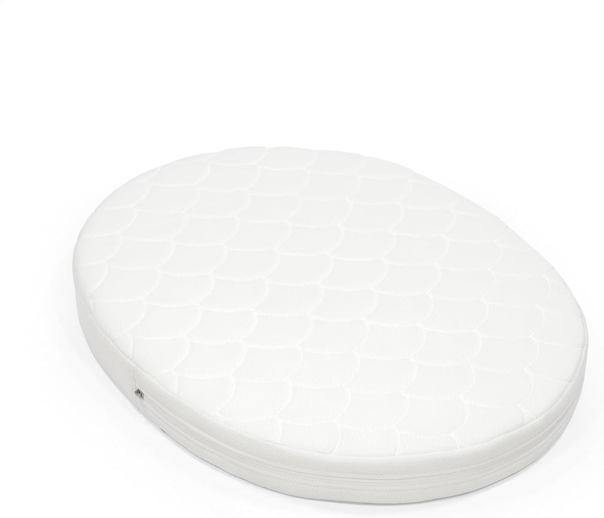 Stokke Sleepi V3 Mini Baby Nursery Breathable Oval Crib Mattress - White