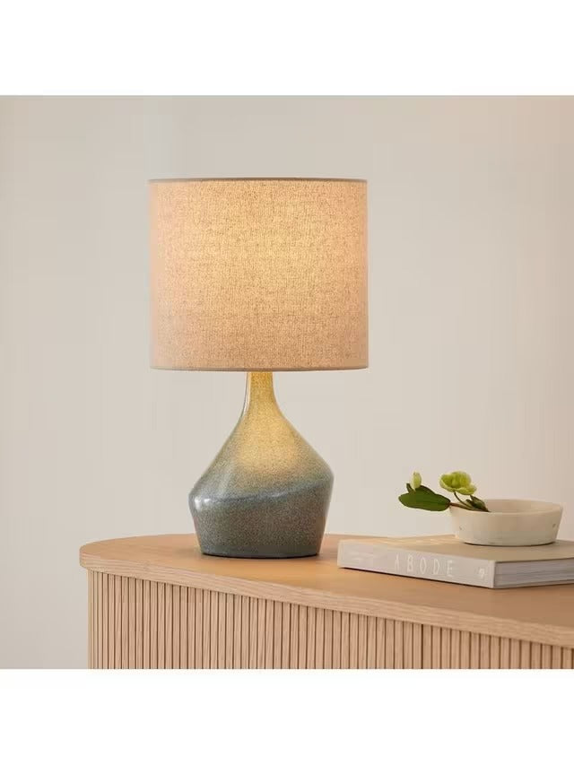 West Elm Asymmetry Non-Dimmable Organic Shape Ceramic Table Lamp Green Jade