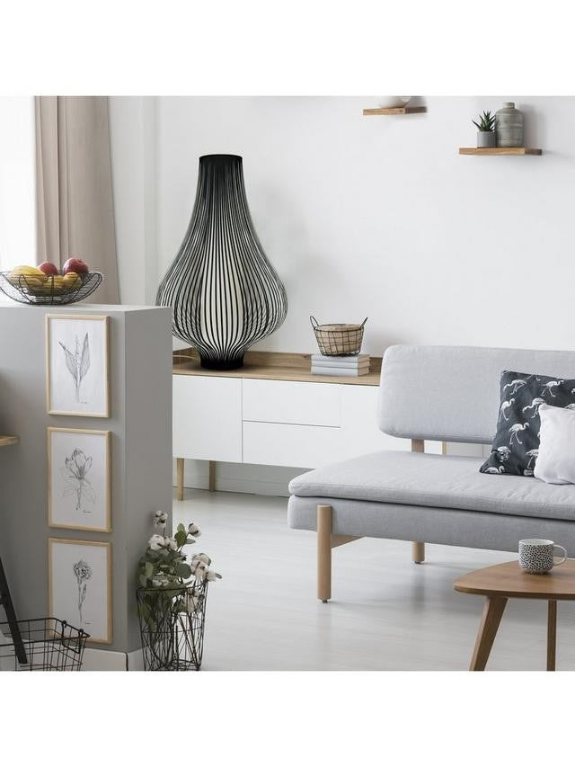 John Lewis Harmony Ribbon Large Decorative Table Lamp H70 x Dia.50cm - Black