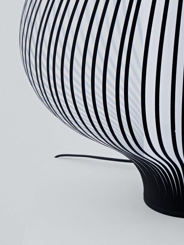 John Lewis Harmony Ribbon Large Decorative Table Lamp H70 x Dia.50cm - Black