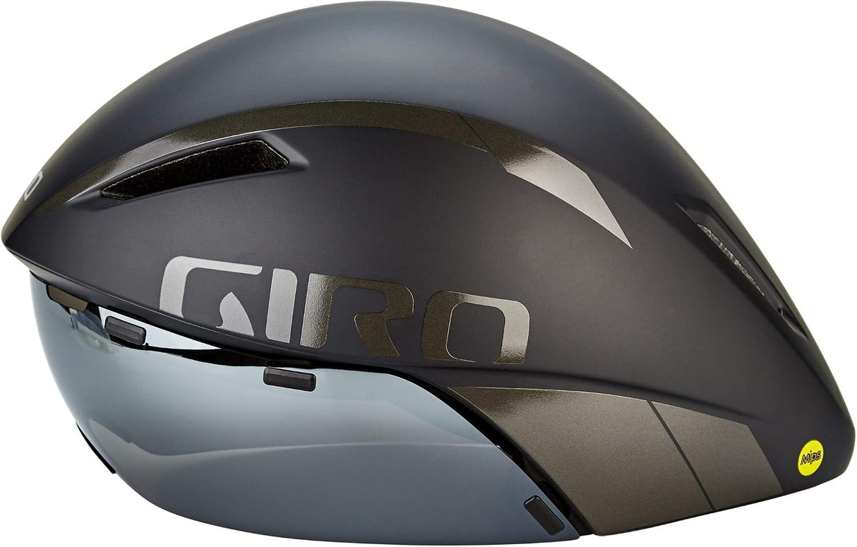 Giro Aerohead MIPS Aero Triathlon Time Trial Visor Cycling Helmet - M - Black