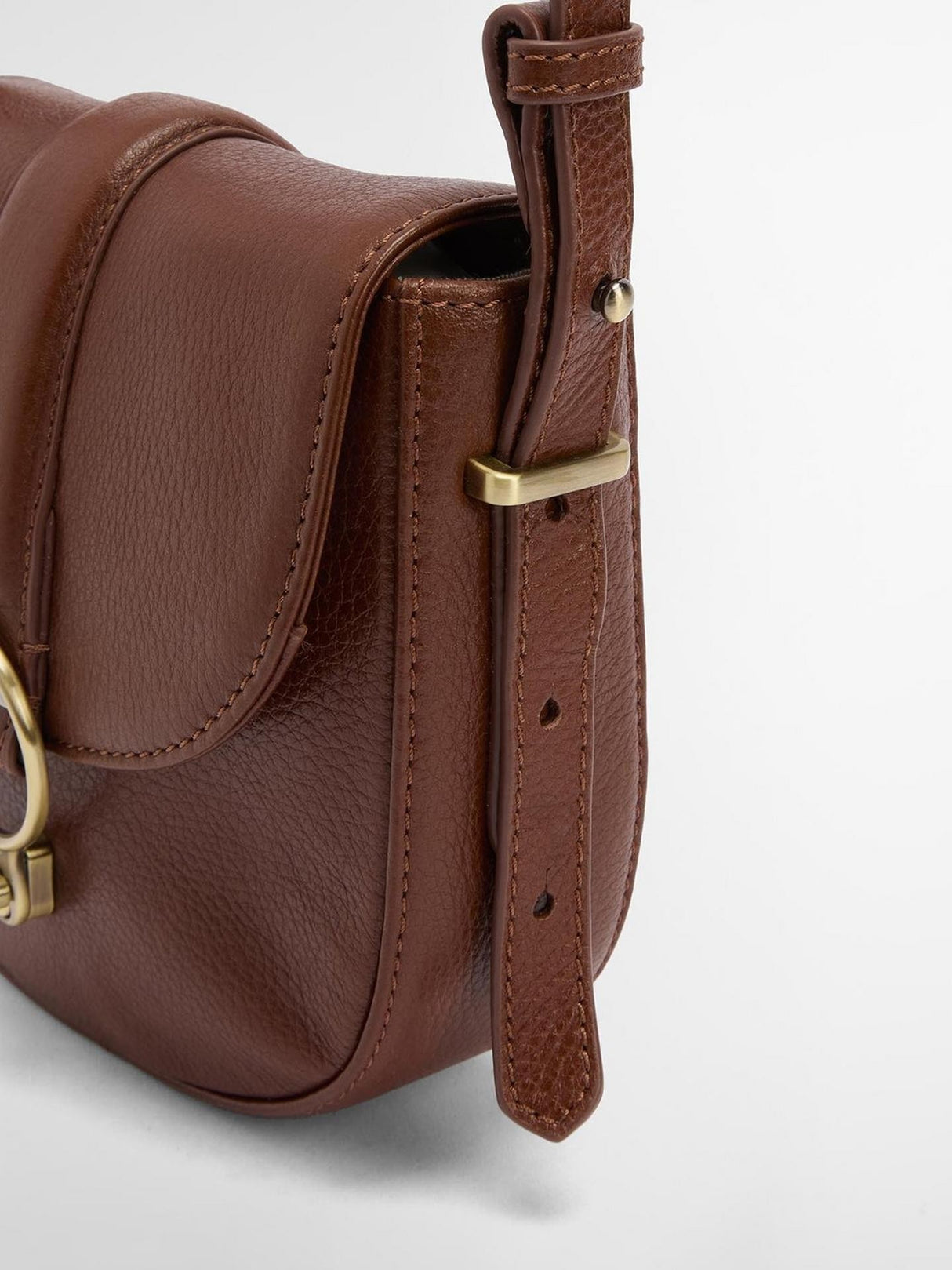 Barbour Women's Elm Leather Classic Turn Lock Crossbody Saddle Bag - Brown