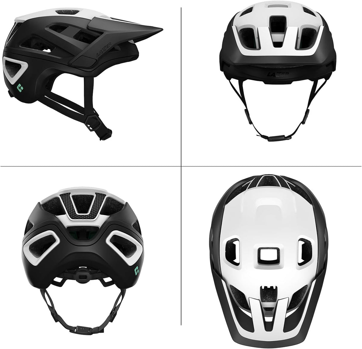 Lazer Jackal KinetiCore Cycling Helmet - Matt White/Black - Large 58-61cm