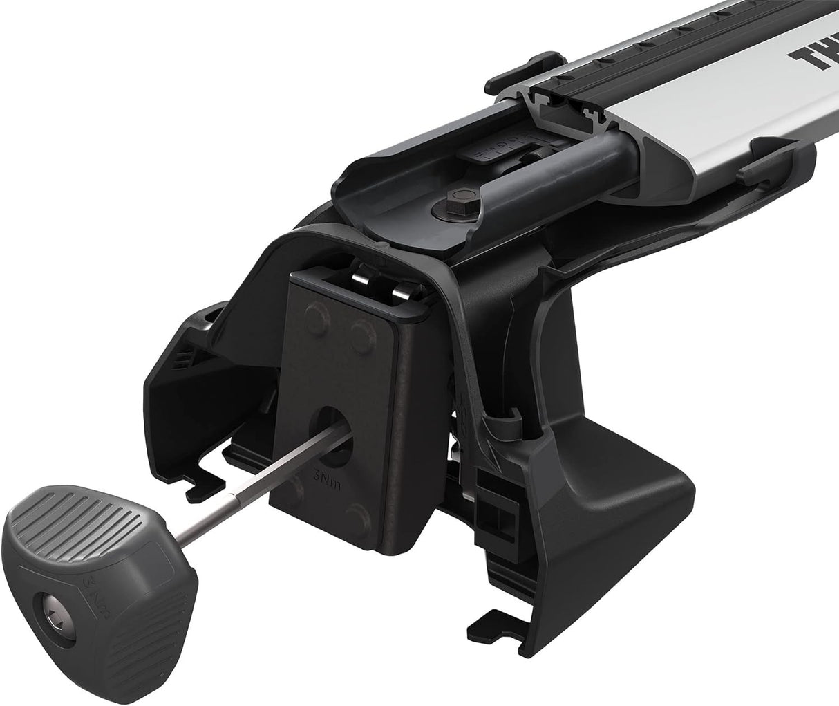 Thule 720500 Secure Edge Clamp Foot For Car Roof with Lock - Black - 4 Pack