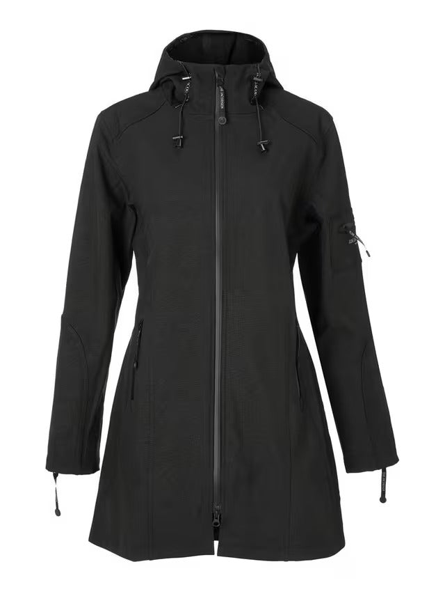 Ilse Jacobsen Hornbæk Women's 3/4 Length Raincoat Jacket- Black - UK 8
