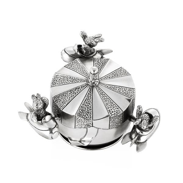 Royal Selangor Pewter Bunny Jet Rocket Music Carousel Pewter Music Box