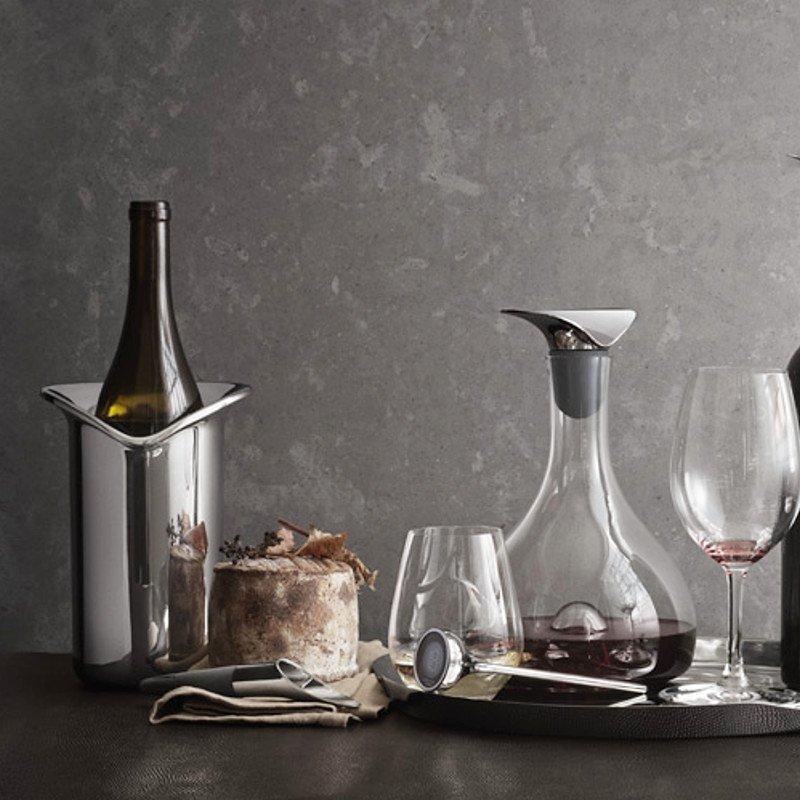 Georg Jensen Glass Wine Carafe Modern Decorative Decanter H26.7cm - Clear