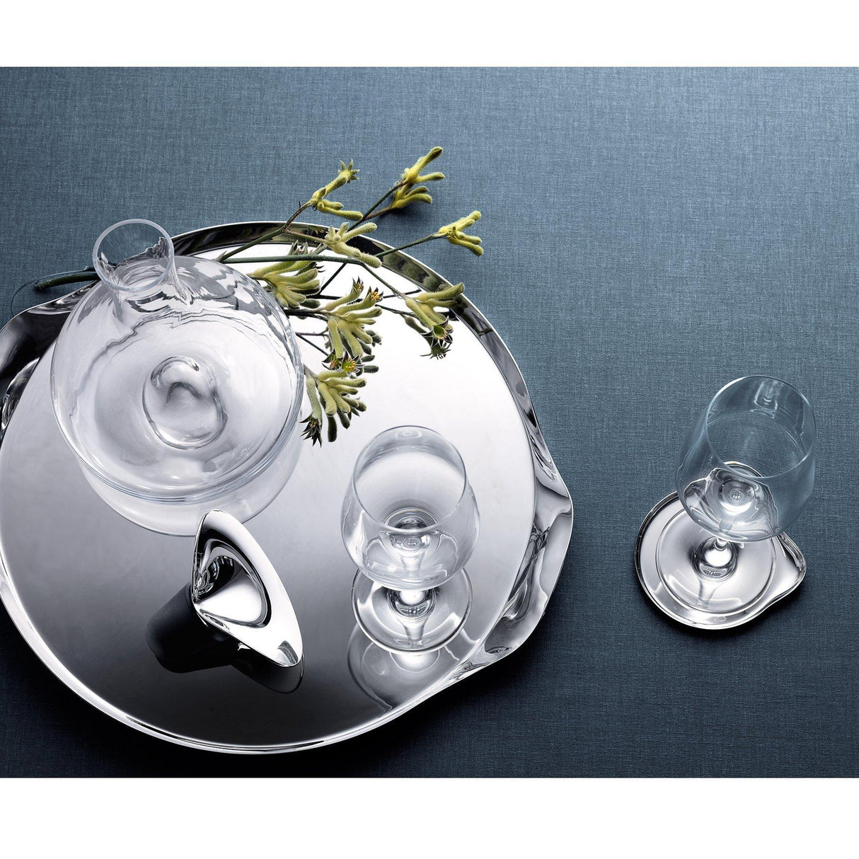 Georg Jensen Glass Wine Carafe Modern Decorative Decanter H26.7cm - Clear