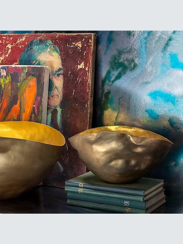 Tom Dixon Multi-Faceted Bash Vessel Contemporary Sculpture Brass - Small
