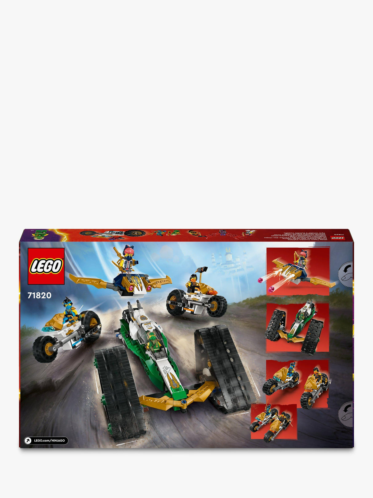 LEGO NINJAGO Ninja Team Combo Vehicle Ninja Toy Set 71820 - 576 Pieces