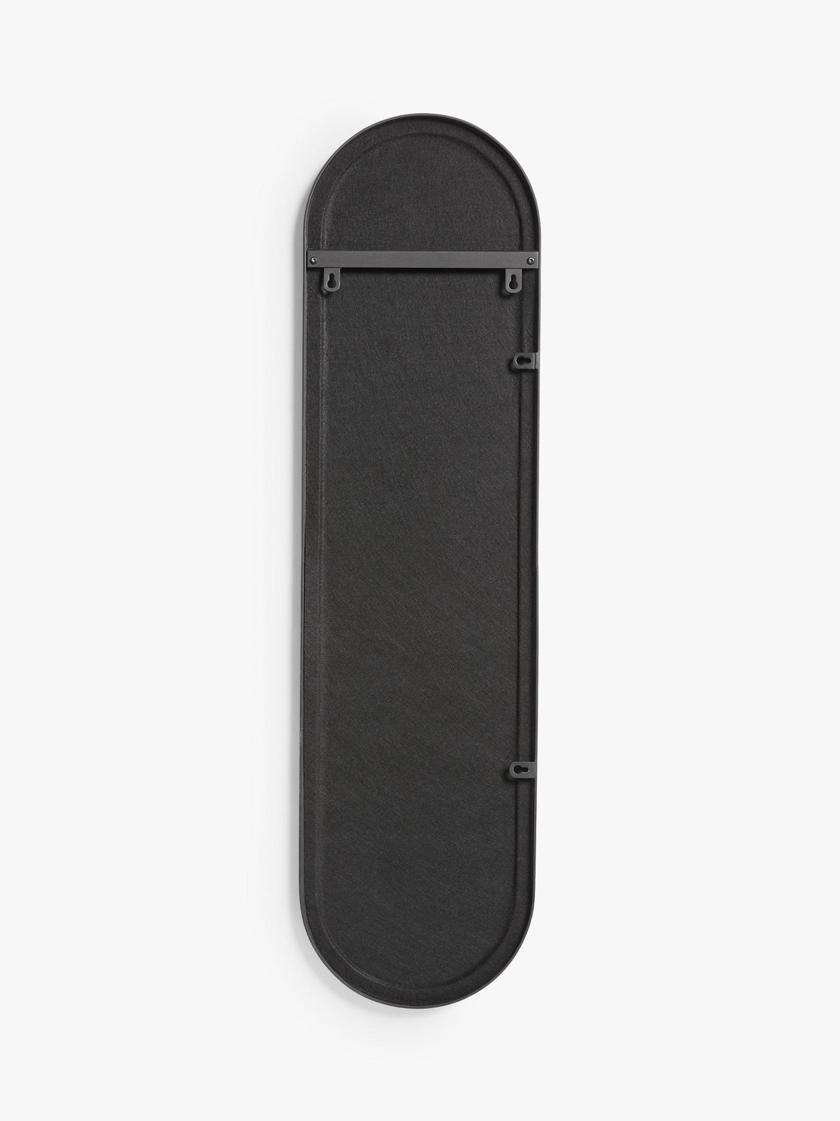 John Lewis Scandi Metal Lozenge Wall Mounted Mirror - 122 x 30cm - Black