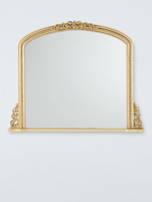 John Lewis Vintage French Overmantel Wall Mirror 95 x 115cm - Antique Gold