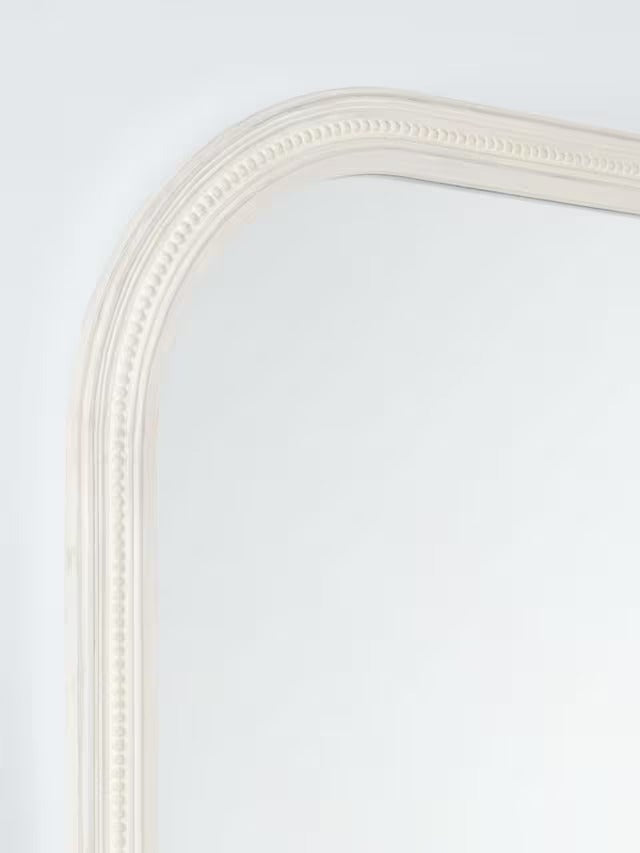 John Lewis Hand-Carved Coastal Overmantel Wall Mirror 95 x 105cm - White