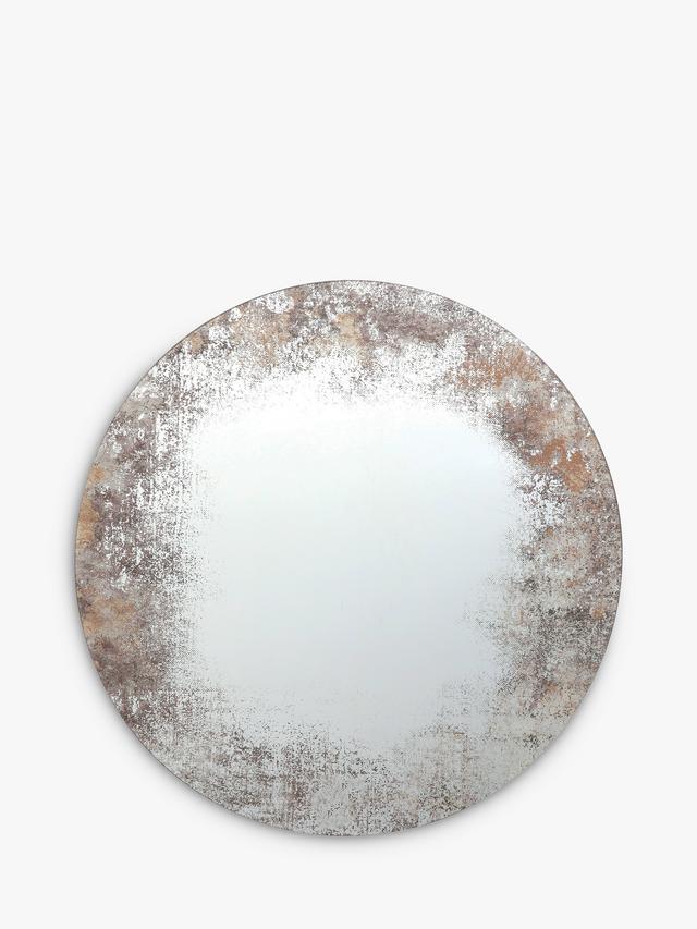 Dar Vixen Round Glass Portrait Decorative Layered Wall Mirror - 80cm - Gold