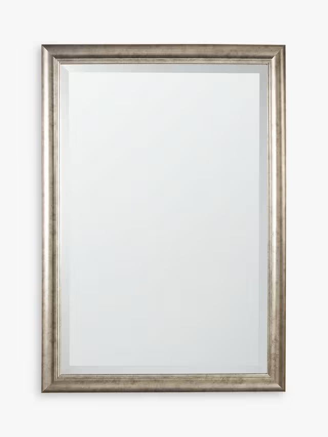 John Lewis Kendal Rectangular Wood Frame Wall Mirror 84 x 59cm - Silver - Kazoop