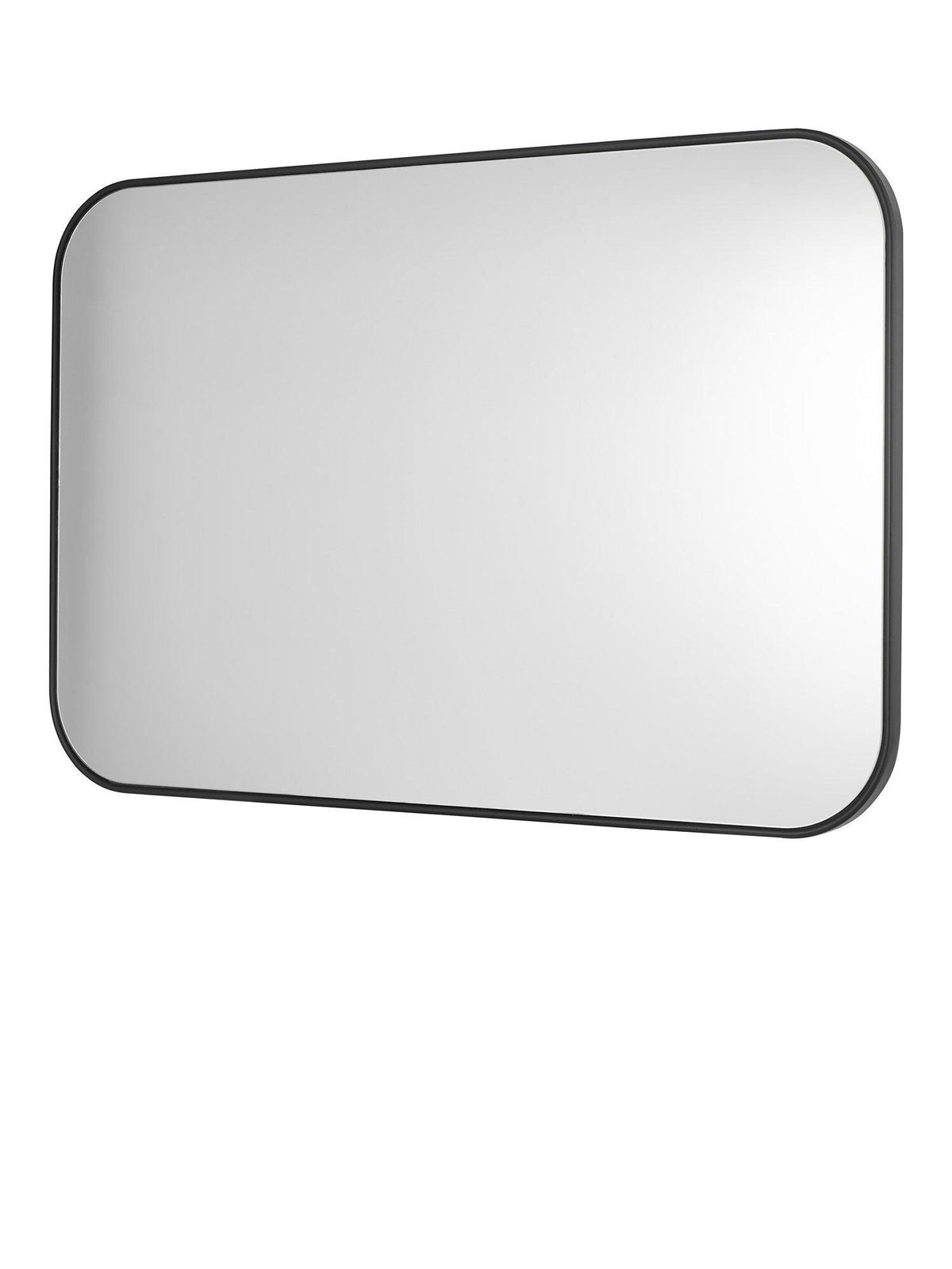 Dar Firuz Rectangular Metal Frame Wall Mounted Mirror 90 x 60cm - Black