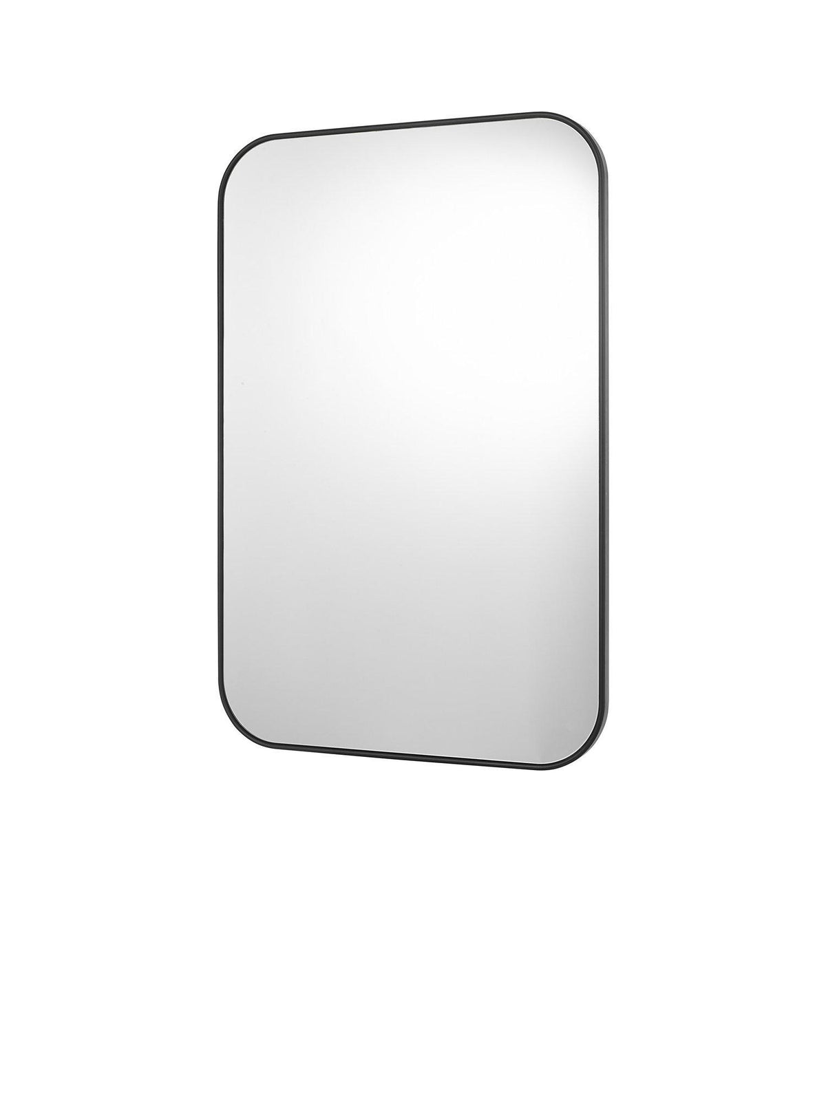 Dar Firuz Rectangular Metal Frame Wall Mounted Mirror 90 x 60cm - Black