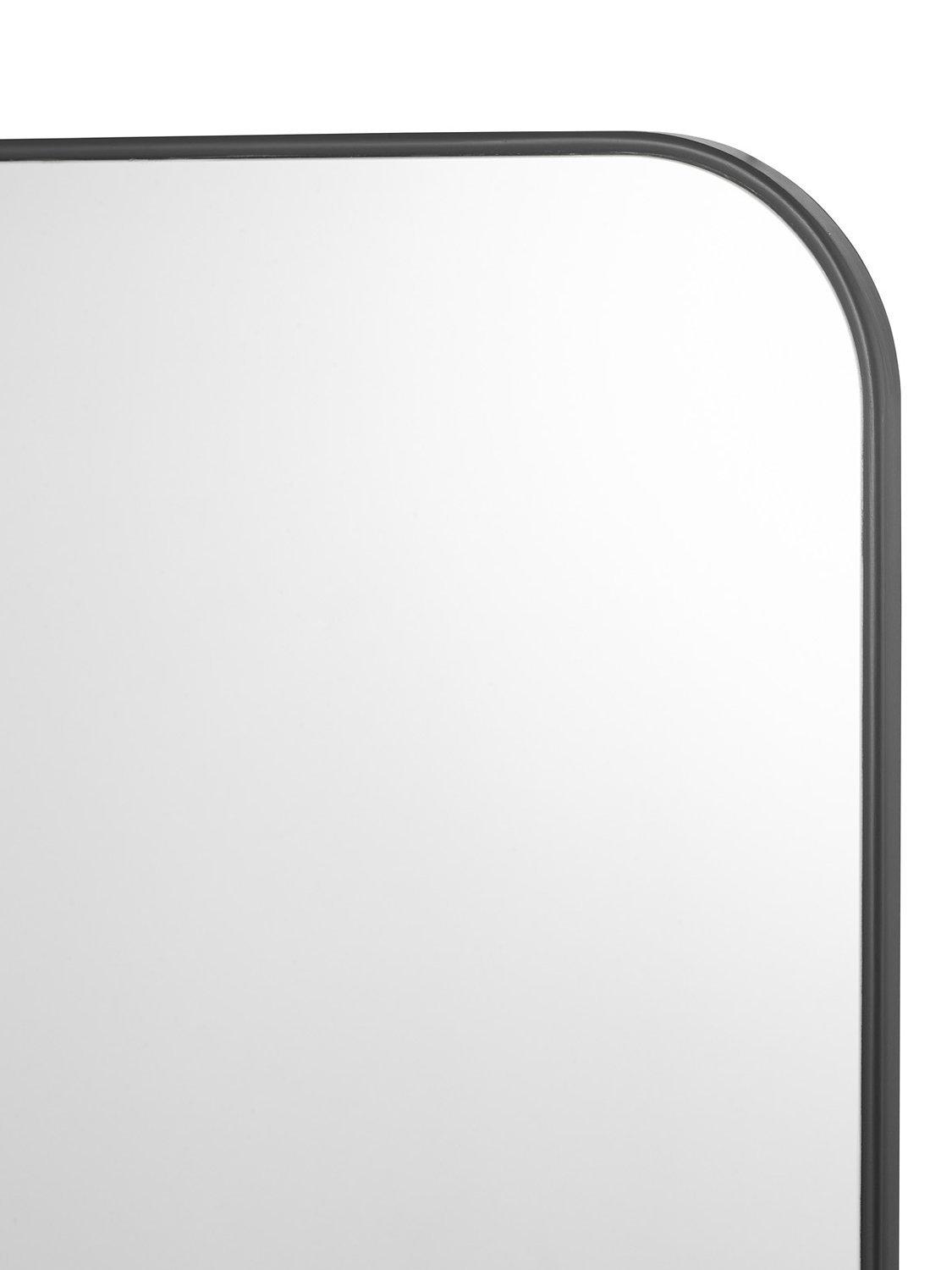 Dar Firuz Rectangular Metal Frame Wall Mounted Mirror 90 x 60cm - Black