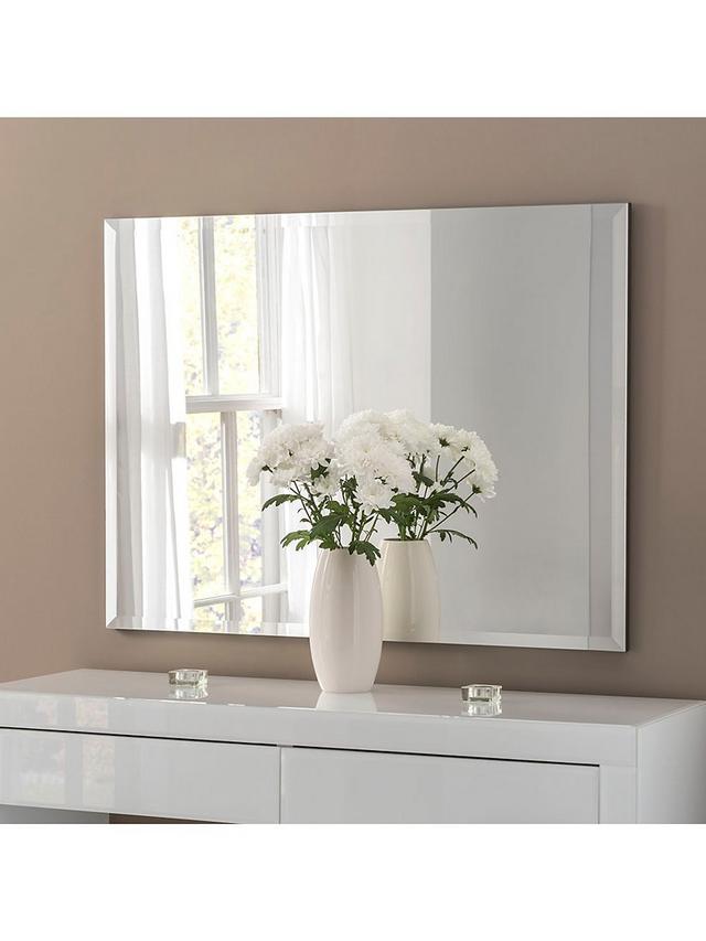 Yearn Classic Bevelled Glass Rectangular Wall Mirror - 152 x 61cm - Silver