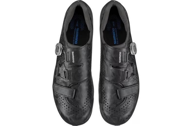 Shimano RX6 Gravel Men's Breathable SPD Carbon Cycling Shoes - Black EU 39