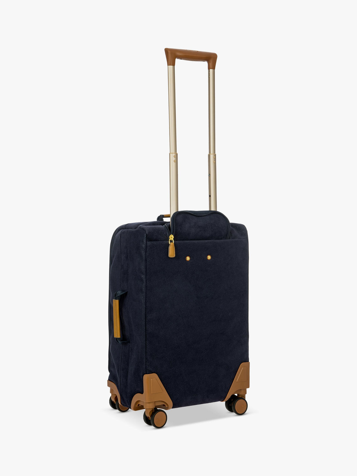 Bric's Life 55cm 4-Wheel Faux Suede Lightweight Zipped Cabin Case - Navy
