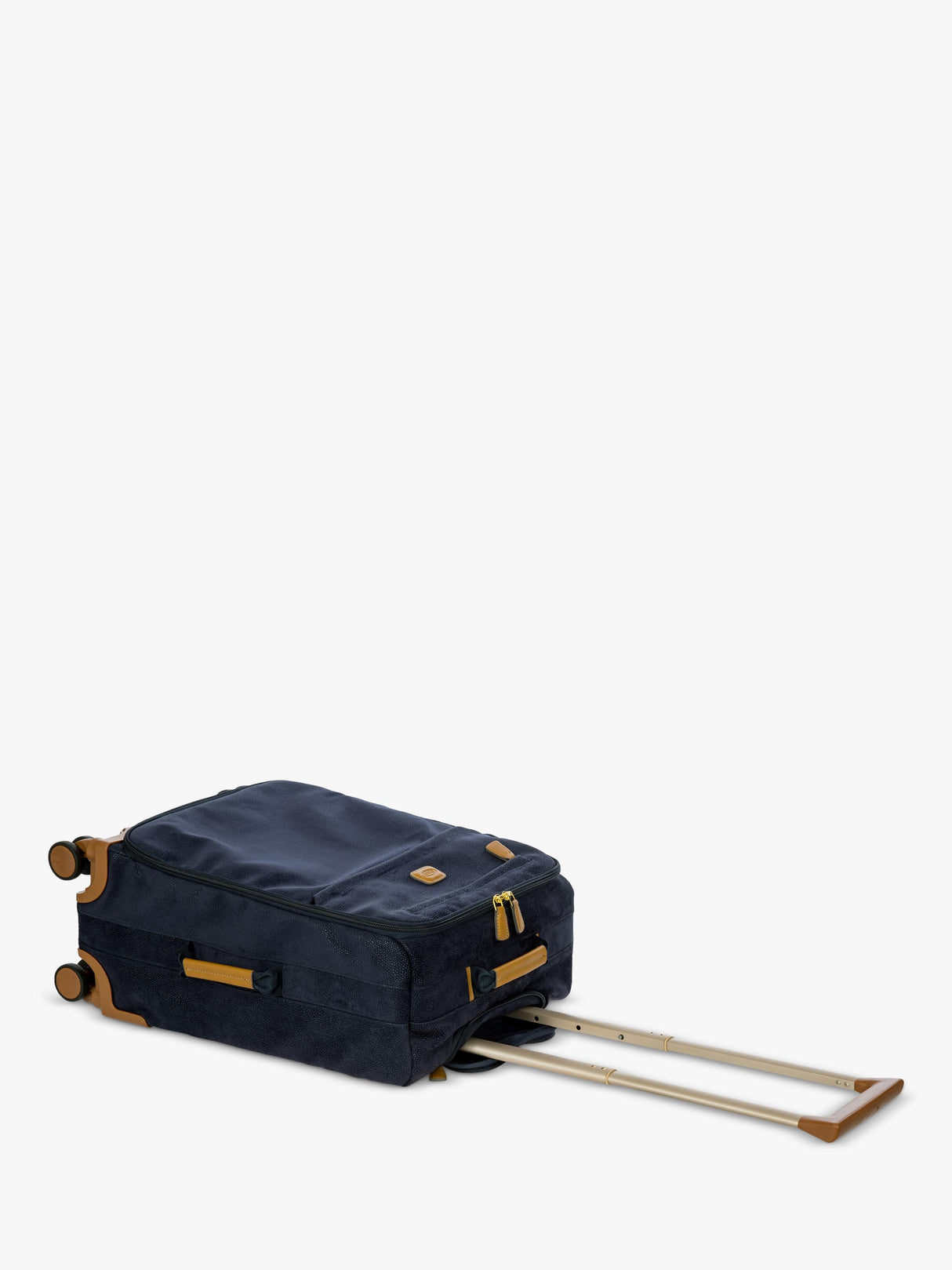 Bric's Life 55cm 4-Wheel Faux Suede Lightweight Zipped Cabin Case - Navy