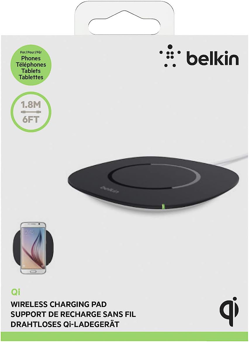 Belkin Qi F8M747bt Wireless Charging Pad 15W USB-C Fast Phone Charger Black