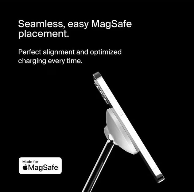 Belkin Boost Charge Pro 3-in-1 Wireless Charging Stand with Magsafe - White - Kazoop