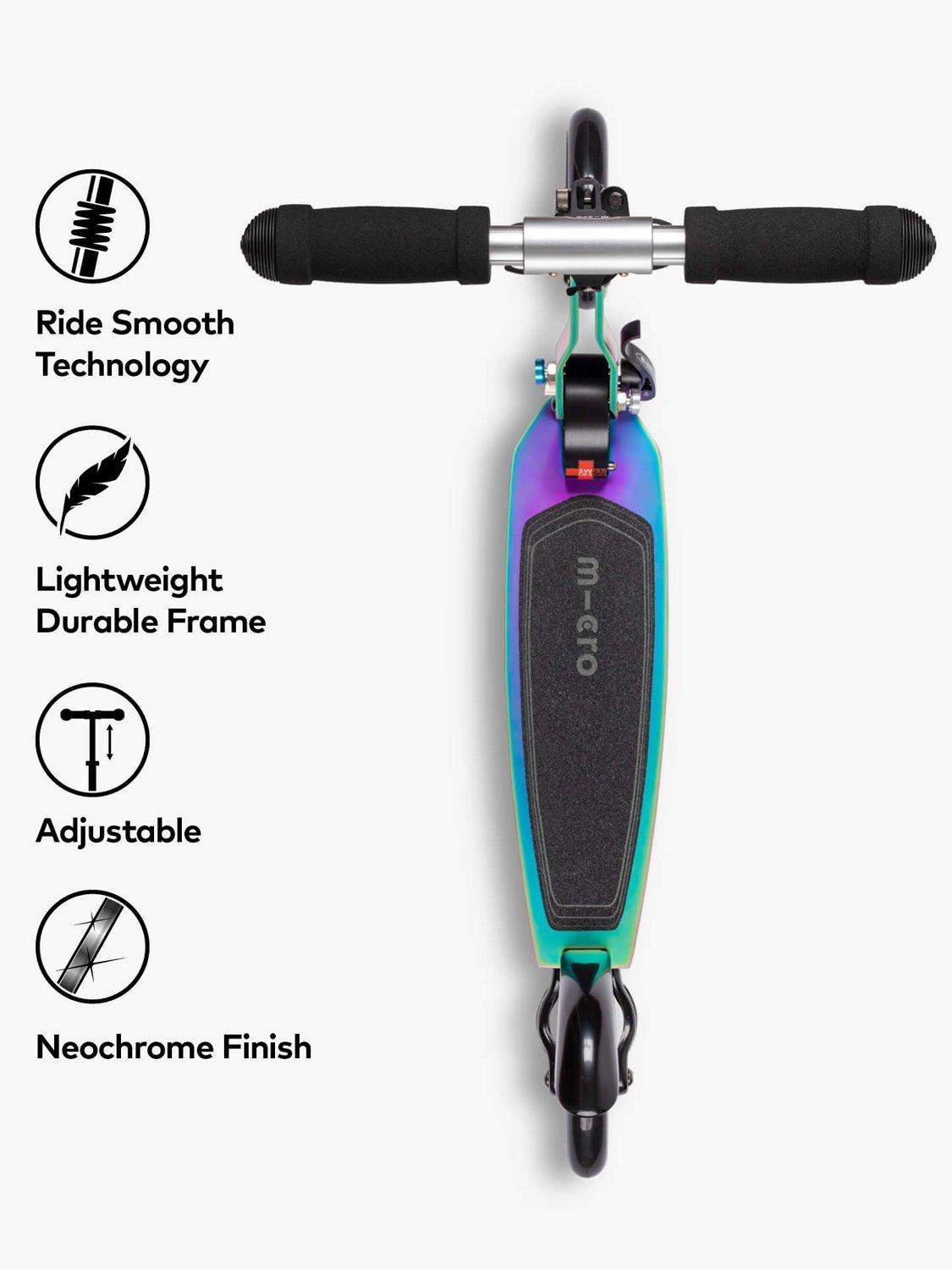 Micro Speed 8 Years Foldable Scooter Green 145mm Wheels - Matt Neochrome