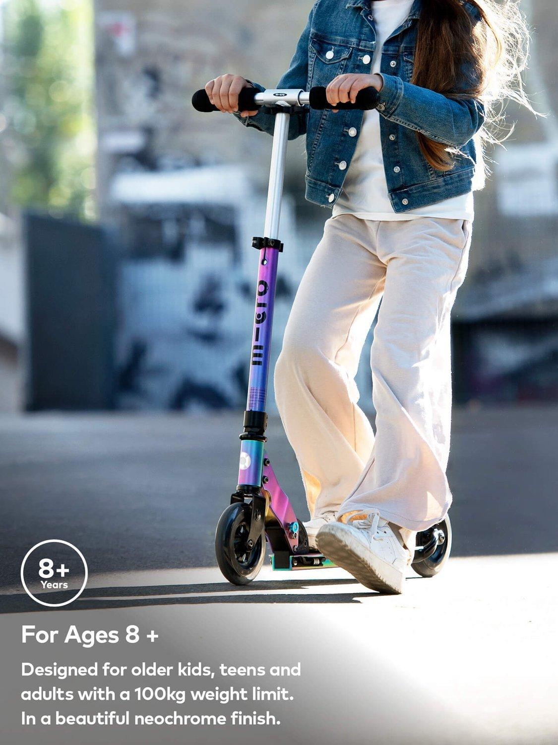 Micro Speed 8 Years Foldable Scooter Green 145mm Wheels - Matt Neochrome