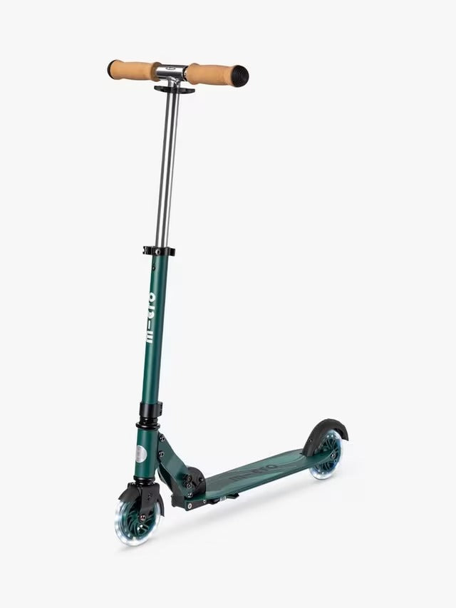Micro Scooters Sprite Eco LED Wheels Age 5+ Kids Outdoor Push Scooter Green