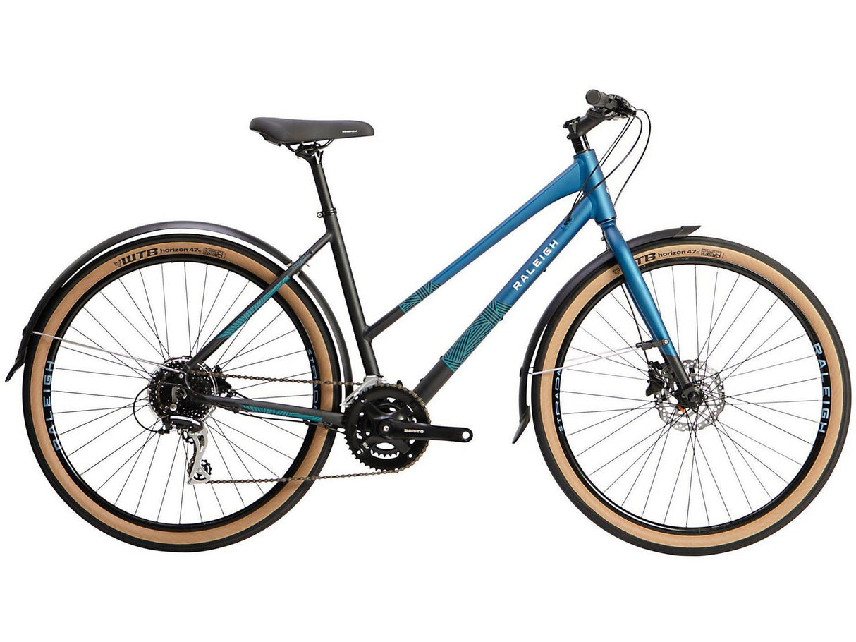 Raleigh Strada City Womens 16-Gears Aluminium Hybrid Bike 14" Frame - Blue