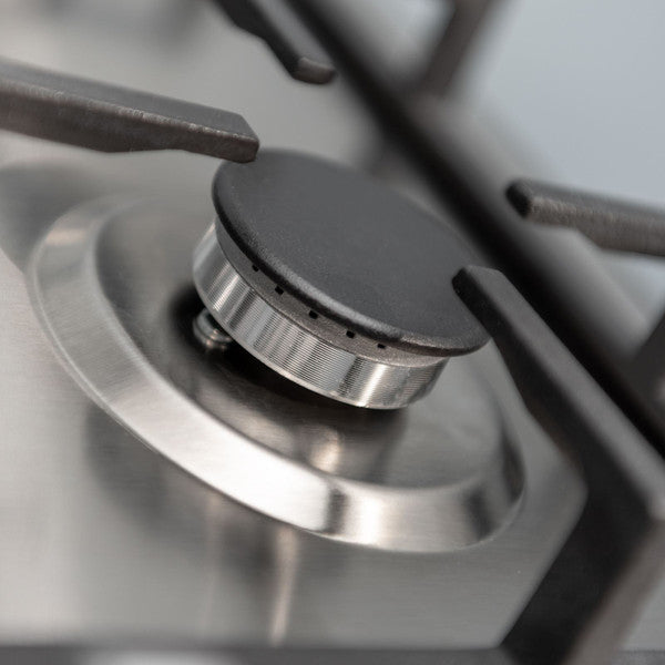 SIA R6 70cm Stainless Steel 5 Burner Gas Hob Cast Iron Pan Supports - Silver