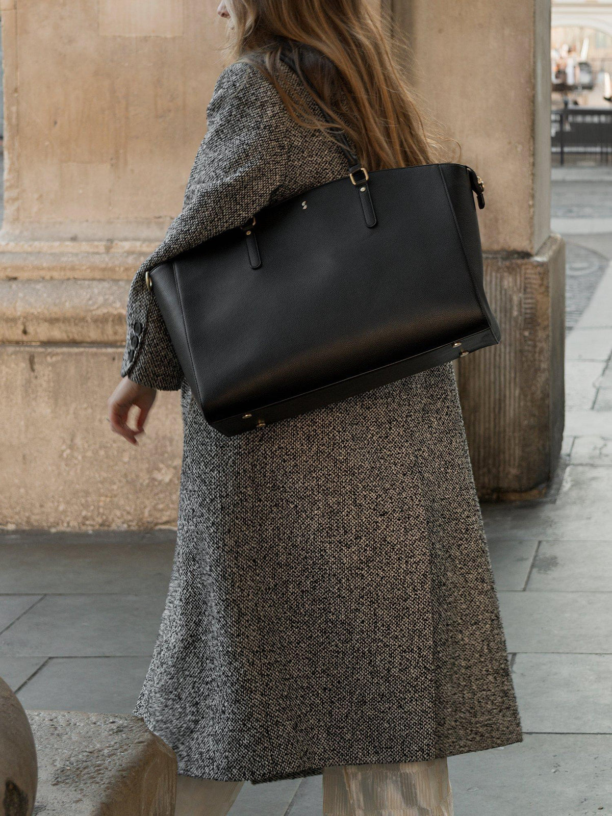 Stackers Work Tote Padded Laptop Travel Women's Bag 38.5 x 56 x 50cm - Black