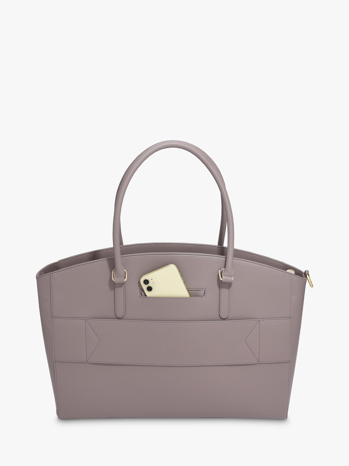 Stackers Large Work Tote Organiser Handbag Supersize Carryall - Mushroom