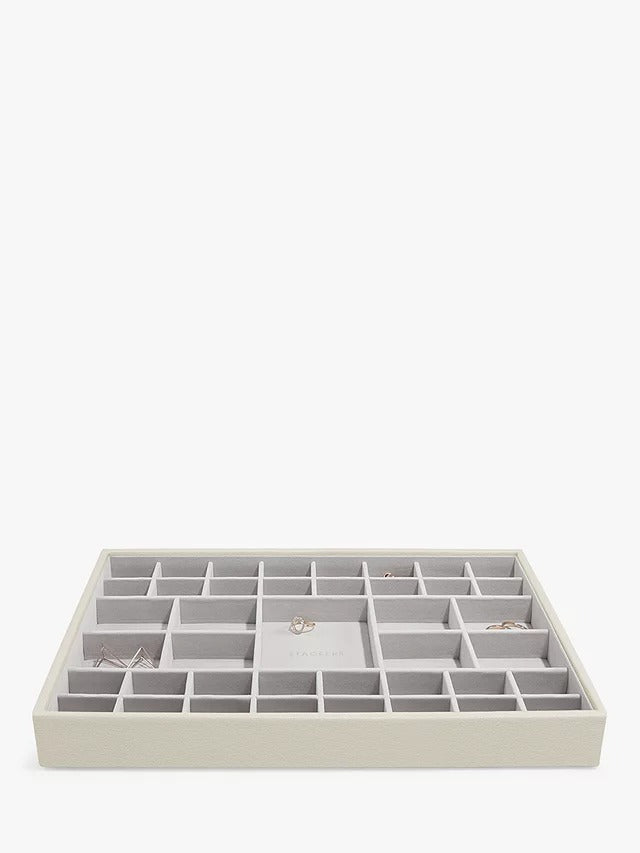 Stackers Supersize 3 Drawer Stackable Jewellery Box 36 x 15.7 x 25cm Oatmeal