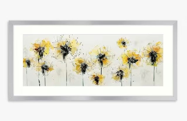 John Lewis Green Lili 'Fields Of Gold' Framed Print 49.5 x 104.5cm - Yellow