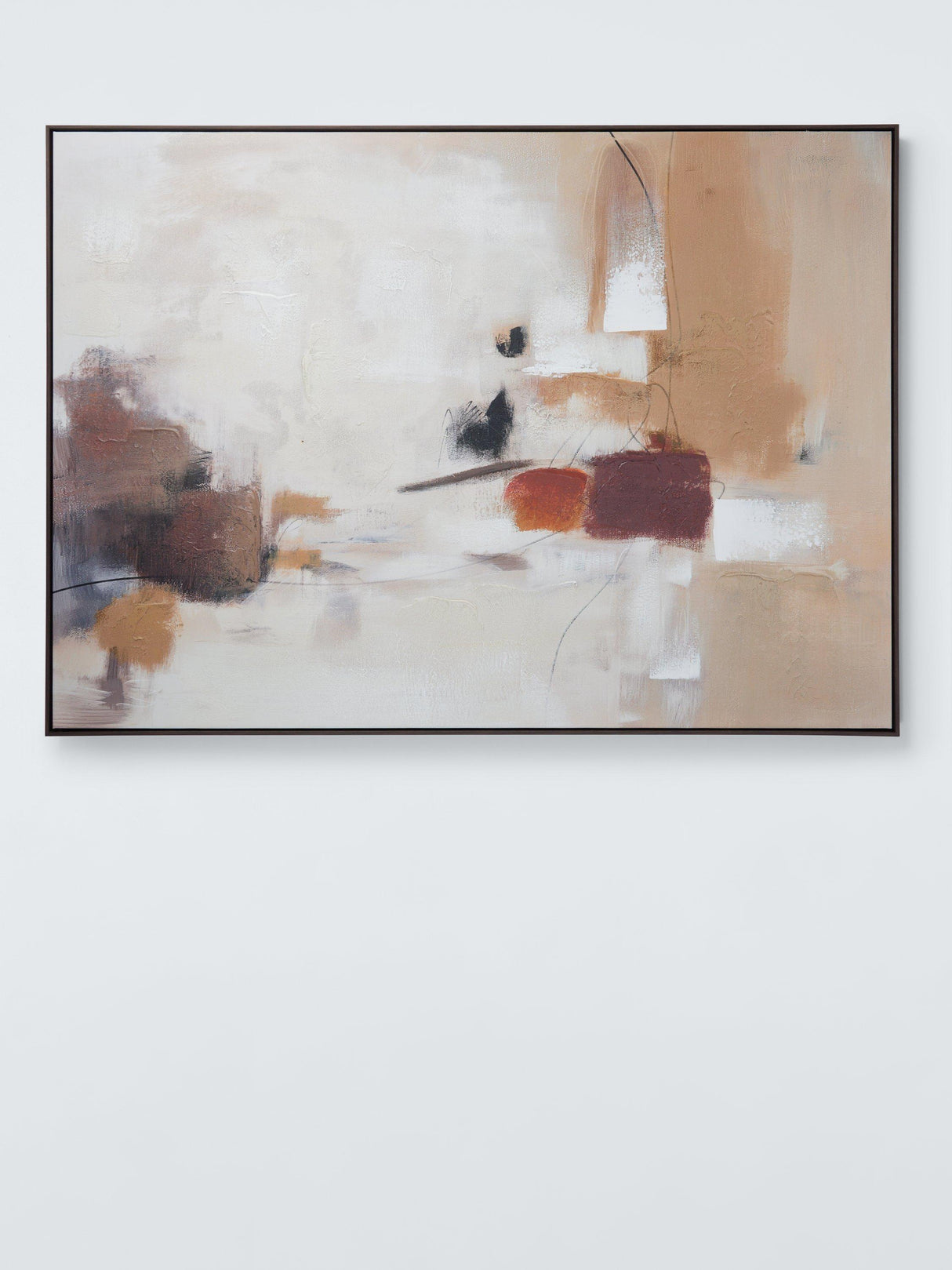 John Lewis Autumn Echo Abstract Framed Canvas Print - 75 x 100cm - Natural