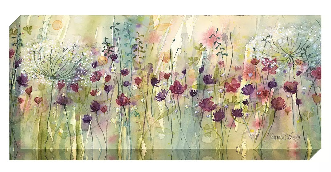 Catherine Stephenson - Spring Floral Pods Canvas Print 60 x 135cm - Multi