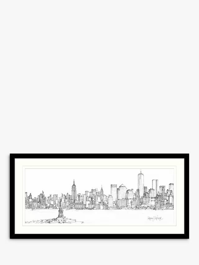 John Lewis Catherine Stephenson New York Framed Print & Mount 49.5 x 104.5cm