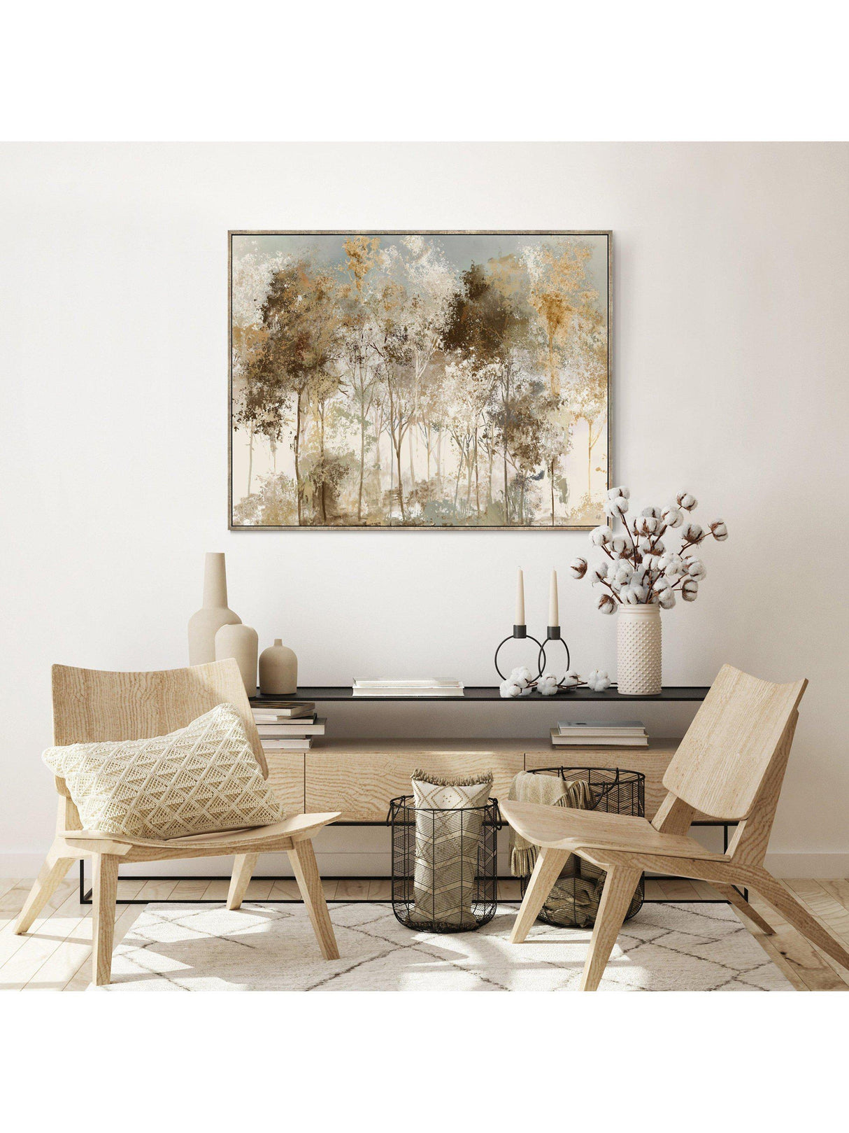 Art Marketing Allison Pearce 'Copper Frost' 92.5x72.5cm Framed Print - Gold