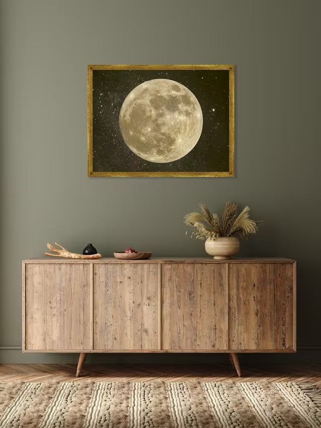 Brookpace Lascelles 'Night Skies 1' Framed Print & Mount 81 x 106cm - Black A