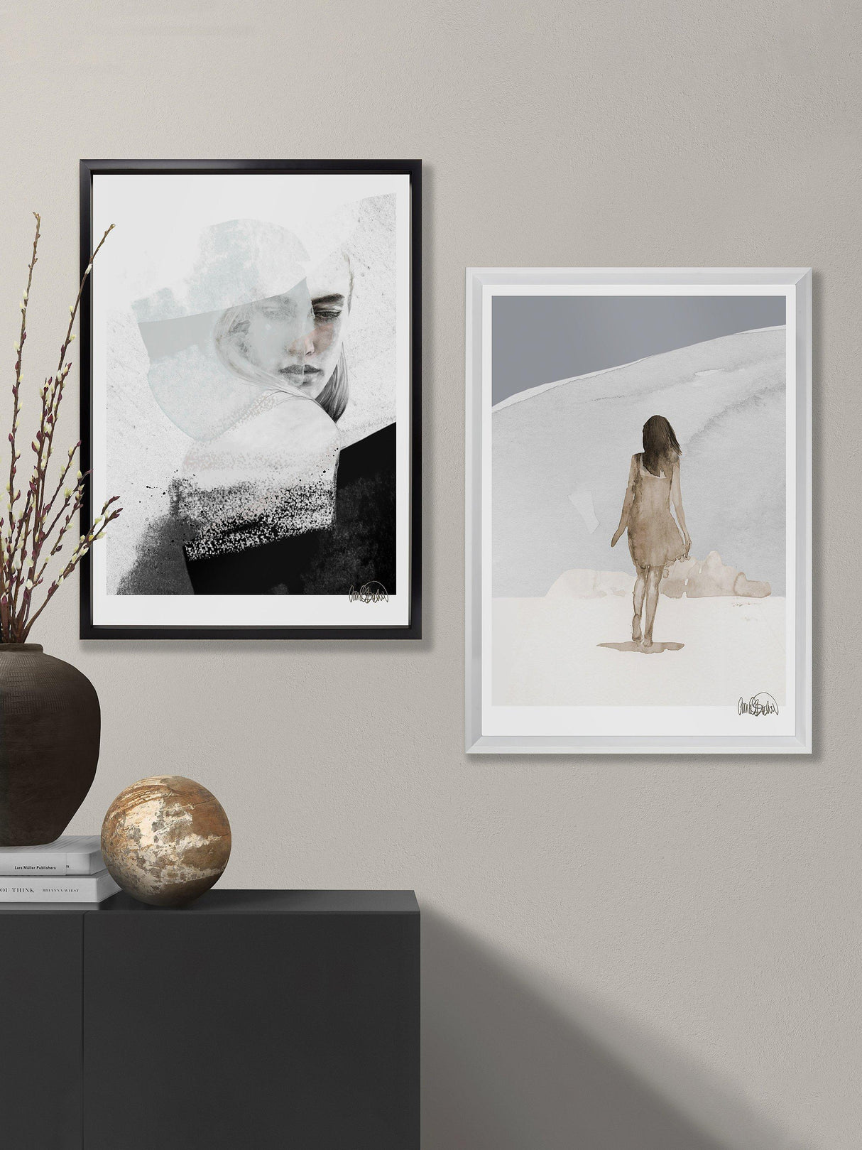 Brookpace Lascelles Anna Bulow A Quiet Reminder Black Framed Print 75 x 55cm